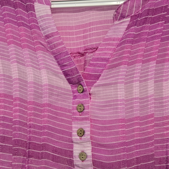 Zac & Rachel Striped Pink Blouse - Picture 3 of 6